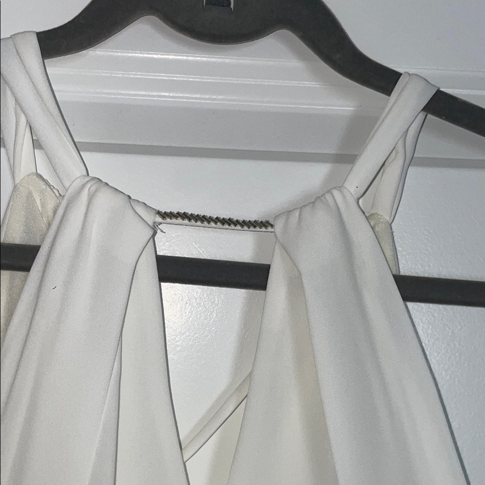 Halston Heritage White Backless Dress
